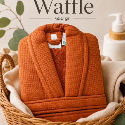 Salida de baño waffle 650 GRAMOS color Rust