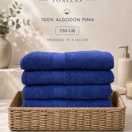 Toallas de baño 550 GRAMOS color Azul acero