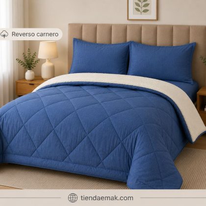 Edredón de Invierno | Color Simply Denim | Reverso Carnero